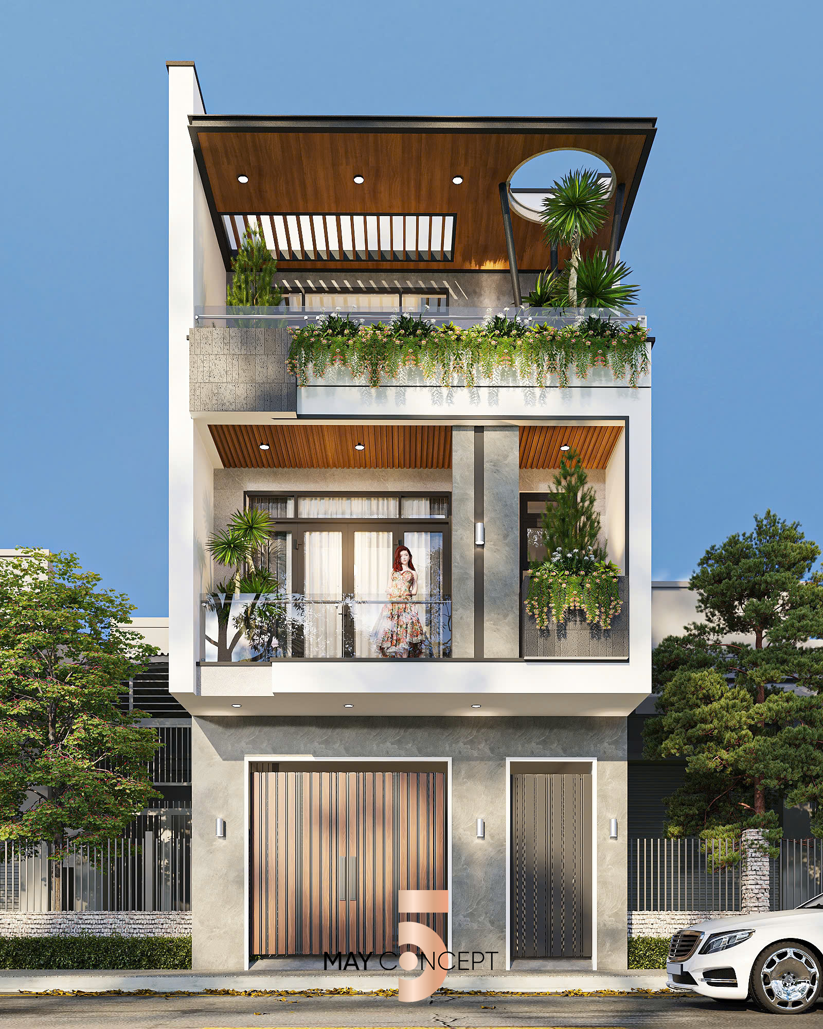 Thiết Kế Ngoại Thất Nhà Phố Hưng Yên