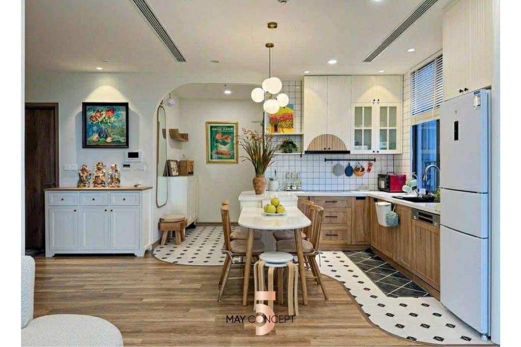 Thi công thực tế căn hộ 2PN - Ms Loan tại Swanlake Ecopark