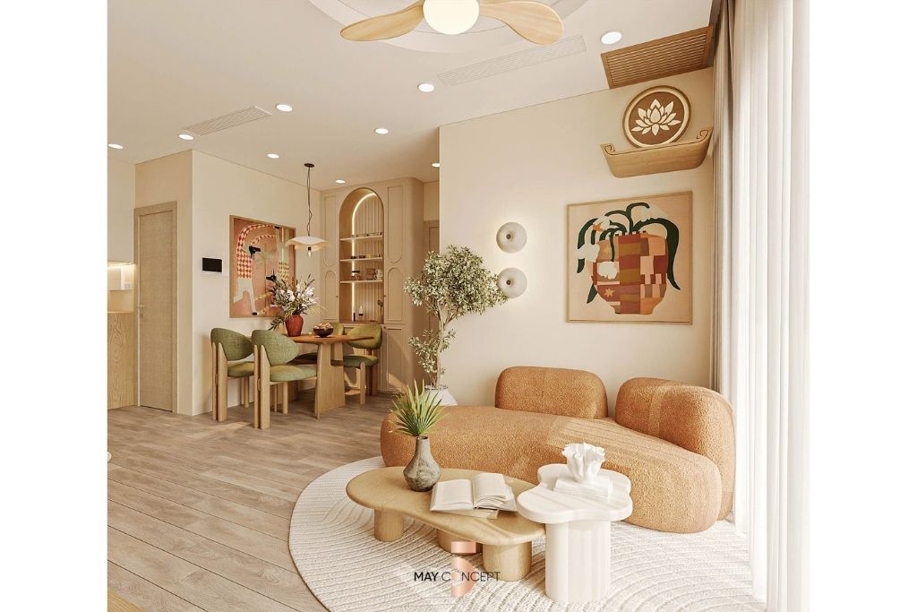 Thiết kế căn hộ 2 phòng ngủ Sky Forest Ecopark - Ms Mai Nga
