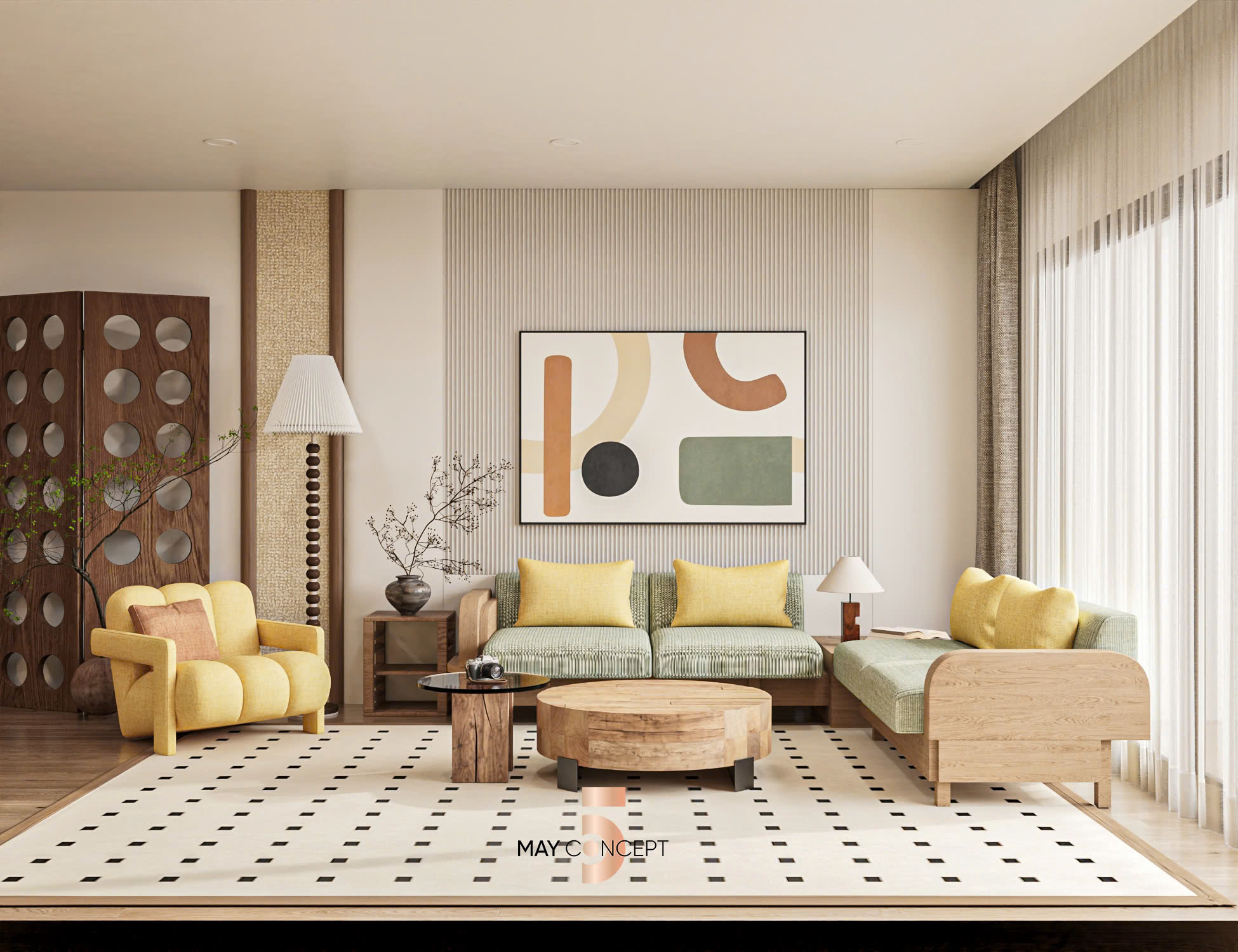 Thiết Kế Phong Cách Mid Century