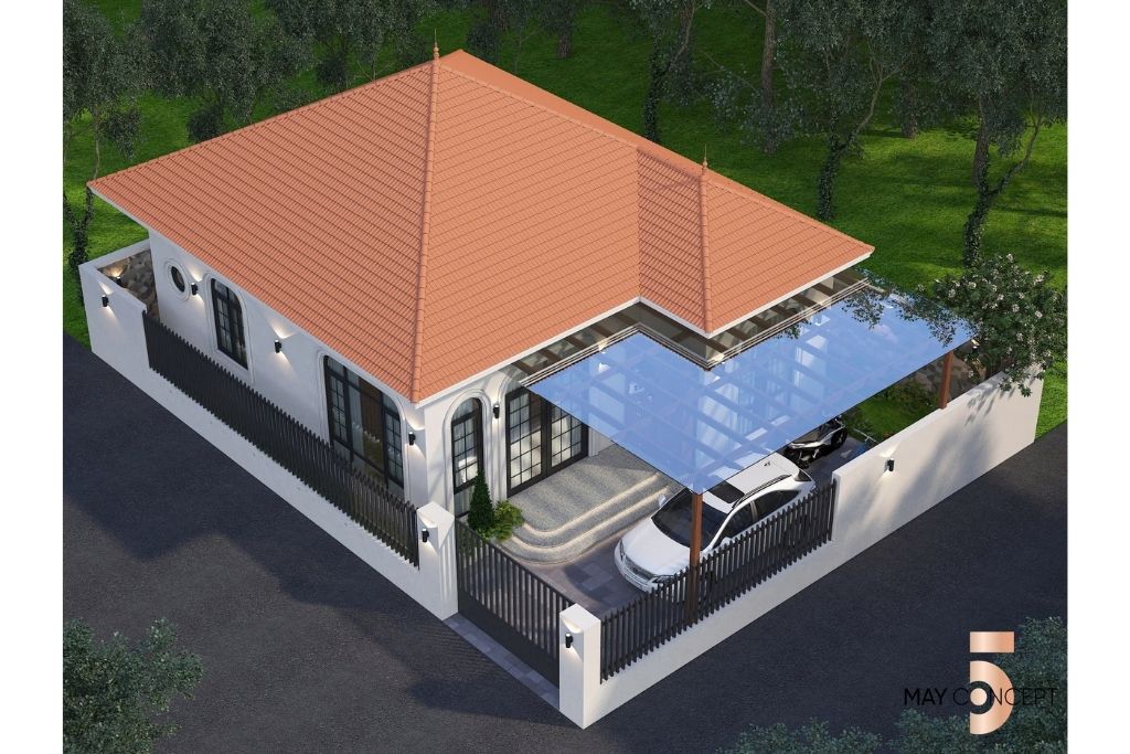 Thiết kế kiến trúc nhà cấp 4 công năng 3PN-2WC Nam Định