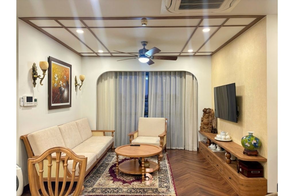 Thi công thực tế Ms Thủy - 3PN - 108m2 Golden Parm Lê Văn Lương